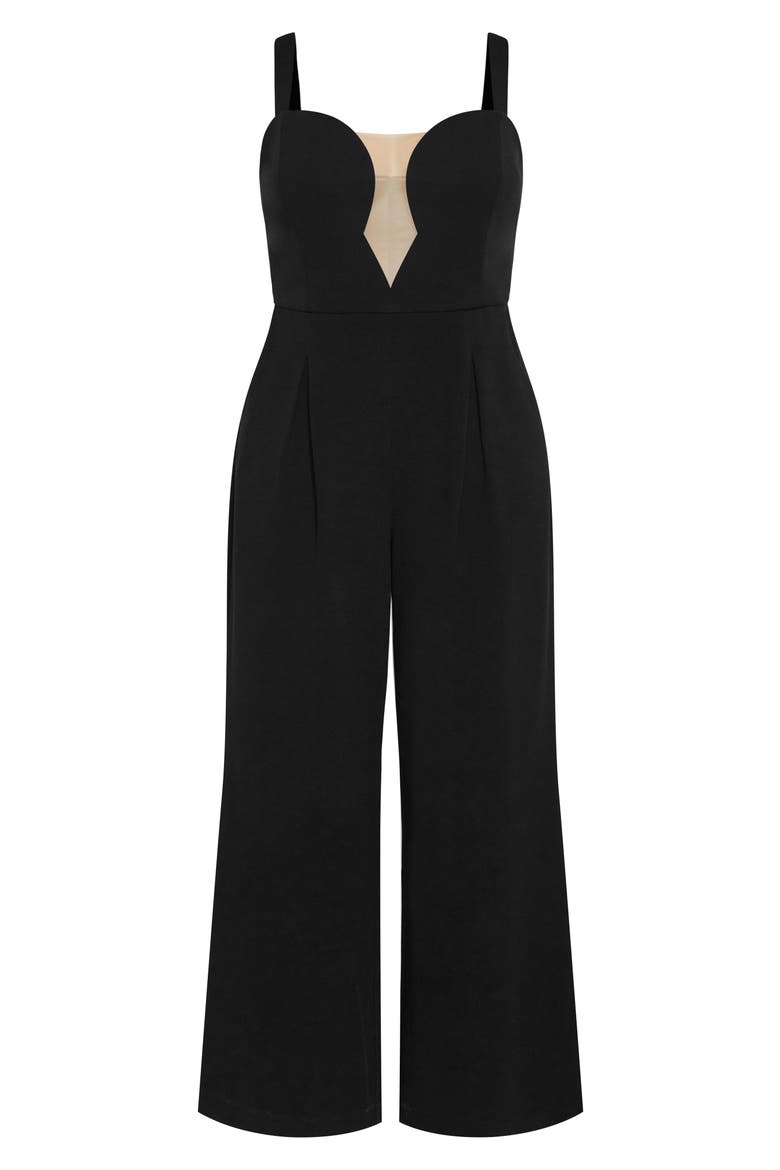 Flaunt It Wide Leg Jumpsuit, Alternate, color, BLACK