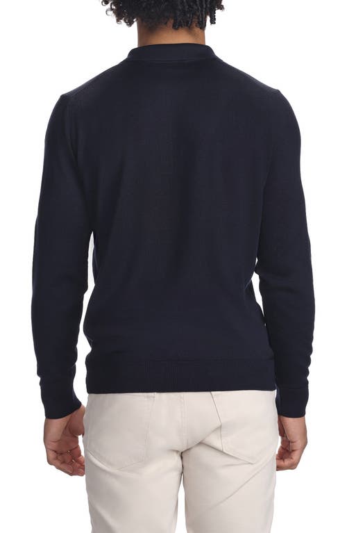Studio Garnet Los Angeles Lightweight Merino Wool Quarter Zip Sweater In Blue