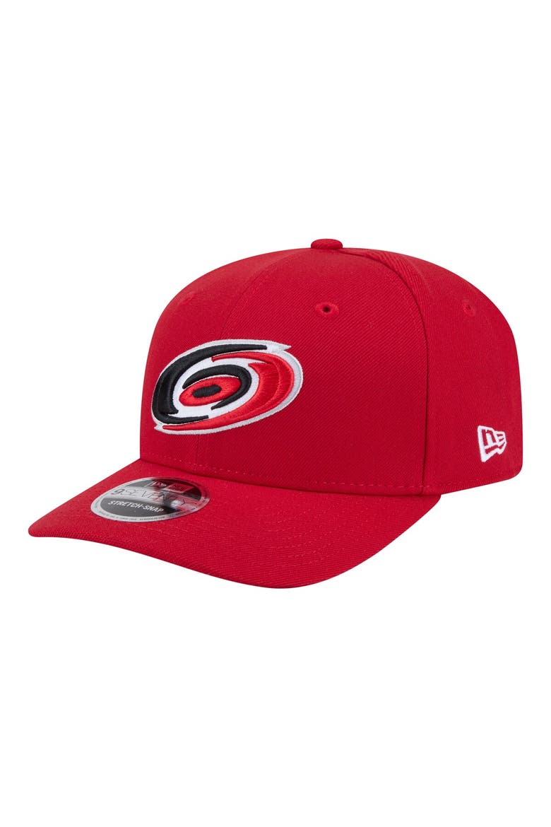 Men's New Era  Red Carolina Hurricanes 9SEVENTY COOLERA Adjustable Hat, Main, color, Red