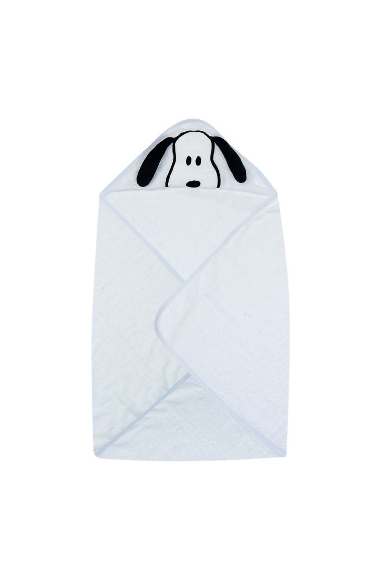 Snoopy Baby/Infant Cotton Hooded Bath Towel, Alternate, color, White
