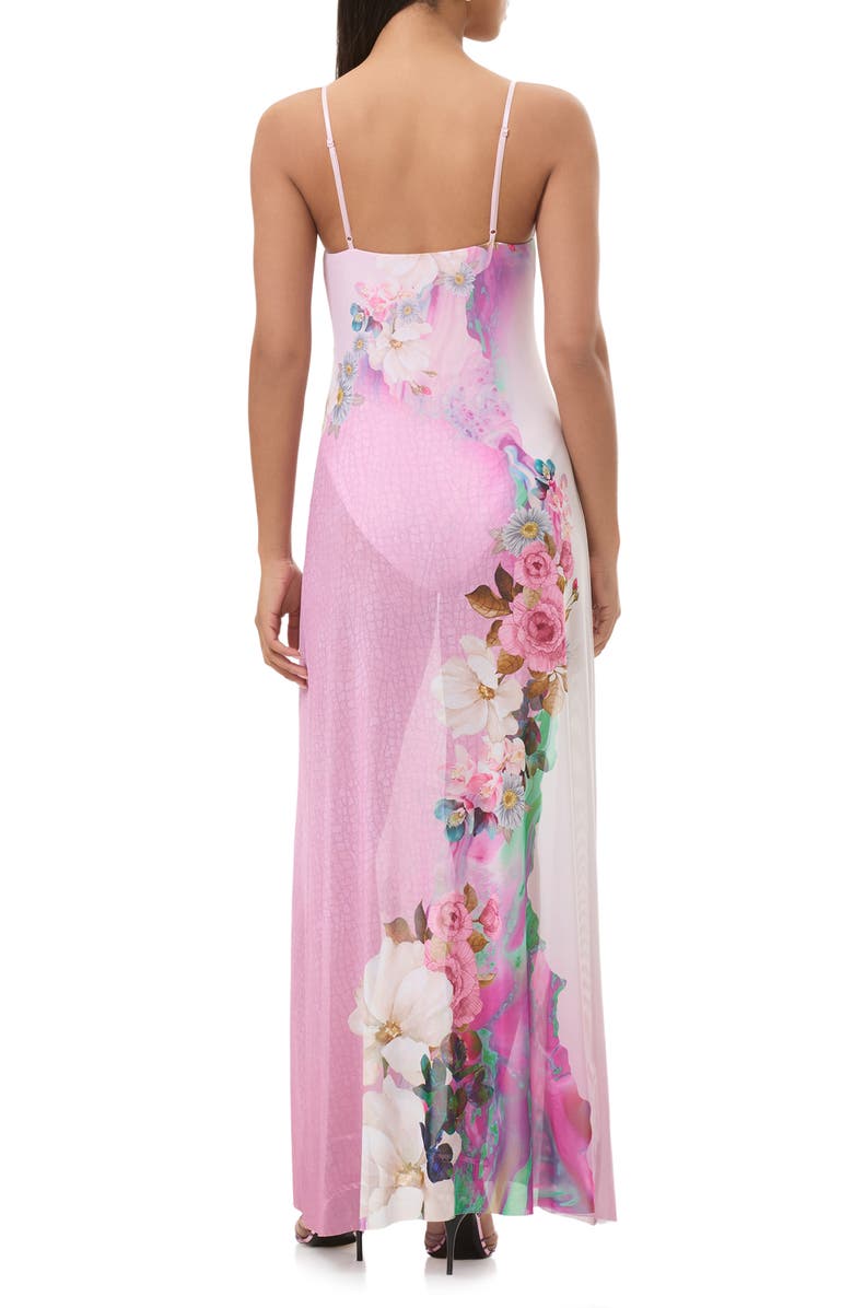 AFRM Rivka Sheer Maxi Dress, Alternate, color, Marble Floral