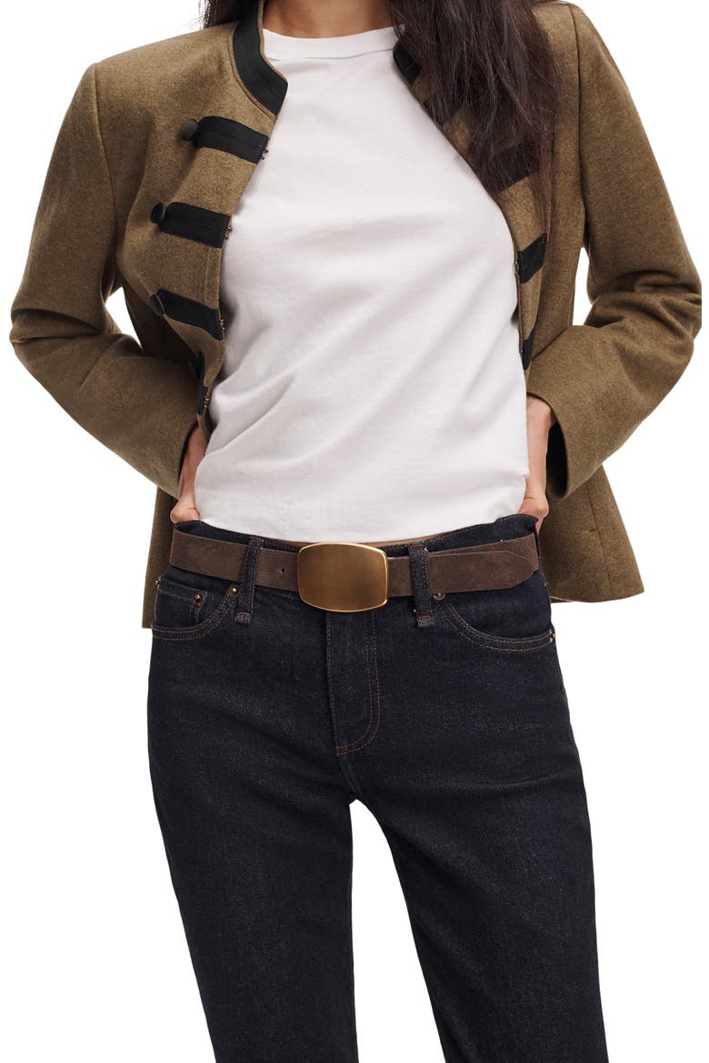 Wyatt Leather Belt, Alternate, color, OLIVE