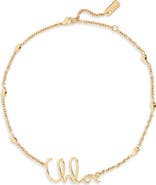 Chloé Script Logo Necklace