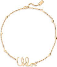 Chloé Script Logo Necklace