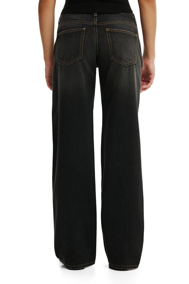 Low Rise Straight Leg Jeans, Alternate, color, DRIFT BLACK