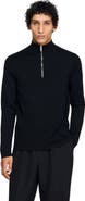 SANDRO Wool sweater with zip collar