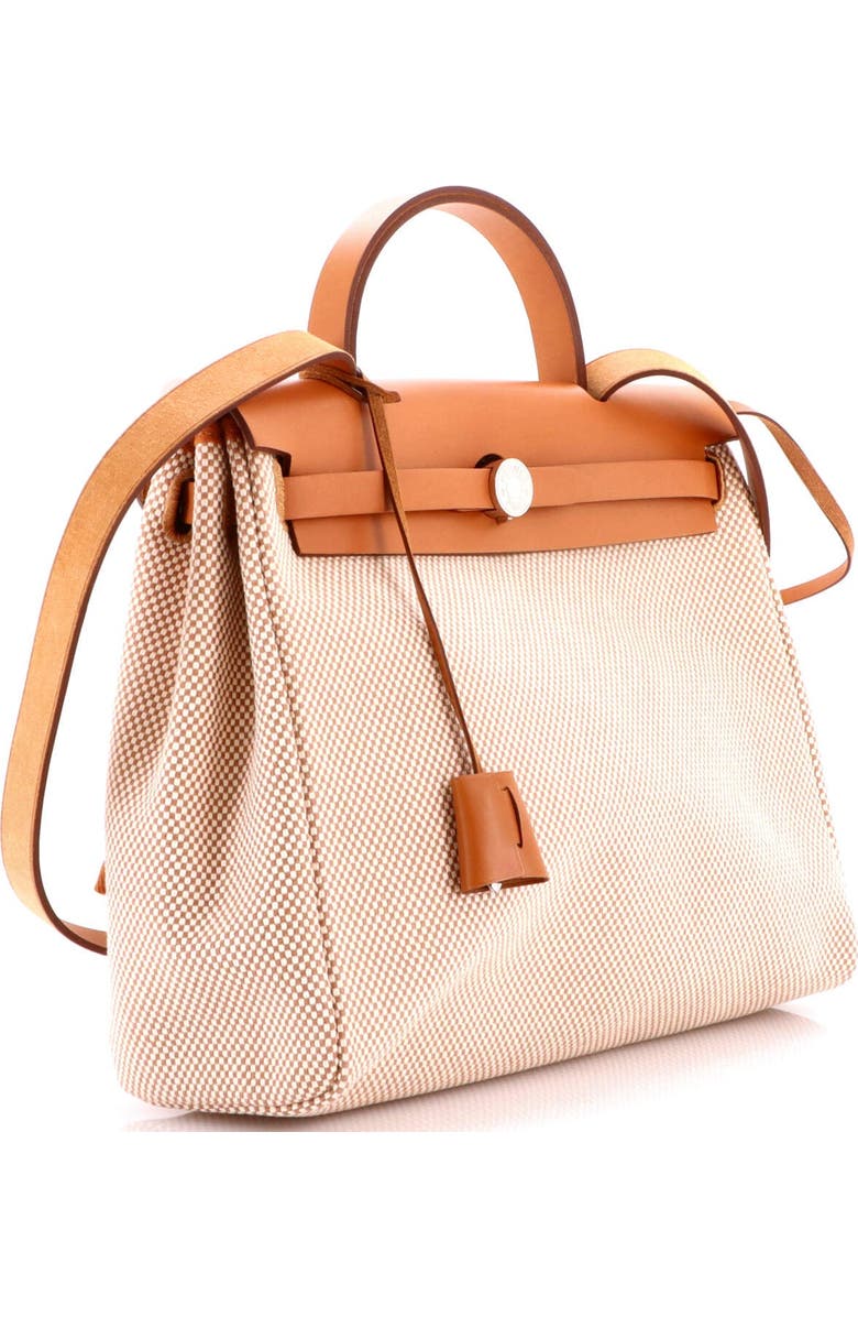 Pre-Owned Hermes Herbag Zip Criss Viking Toile and Leather 31, Alternate, color, Gold