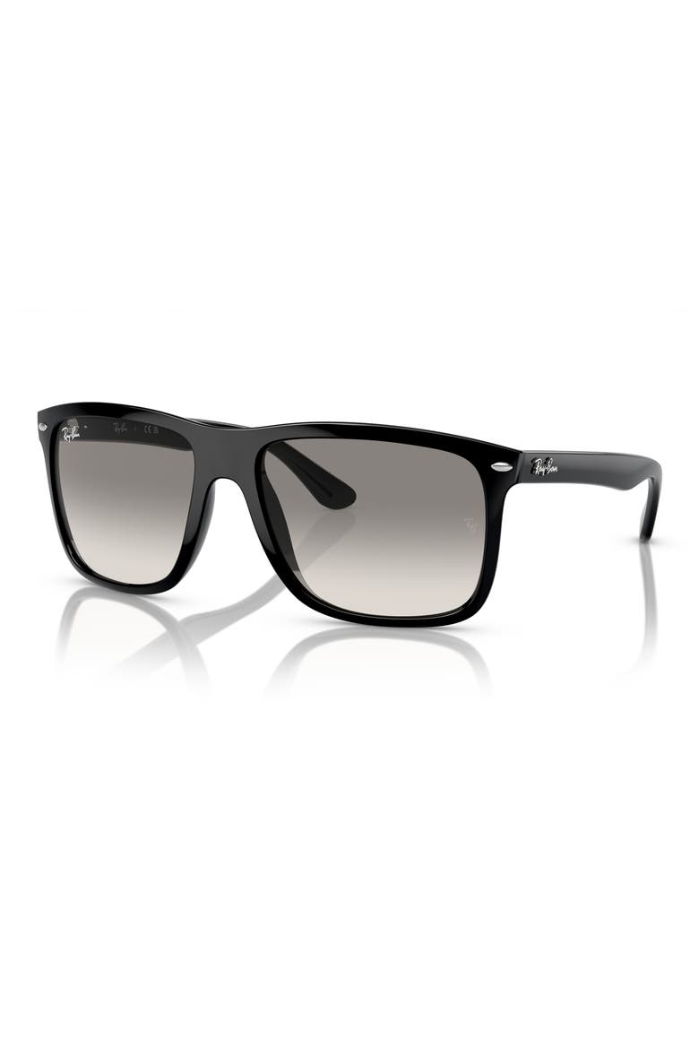 Boyfriend Two 60mm Gradient Square Sunglasses, Alternate, color, BLACK