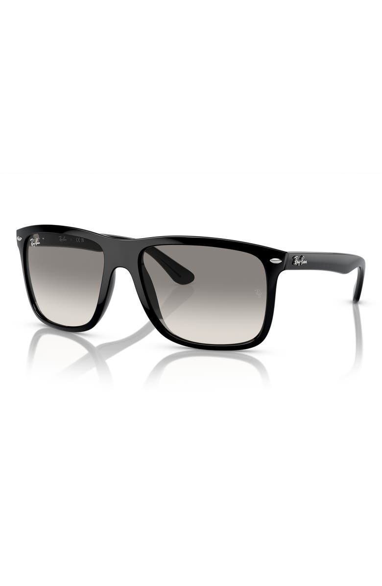 Ray-Ban 57mm Gradient Square Sunglasses, Alternate, color, Black