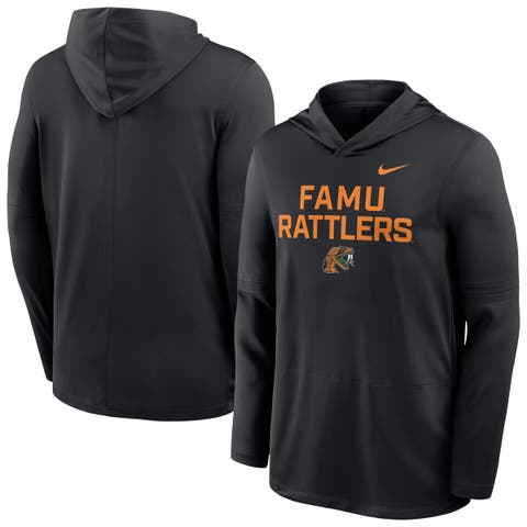 Men's Nike  Black Florida A&M Rattlers Sideline Dri-FIT Lightweight Hooded Top