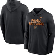 Nike Men's Nike  Black Florida A&M Rattlers Sideline Dri-FIT Lightweight Hooded Top