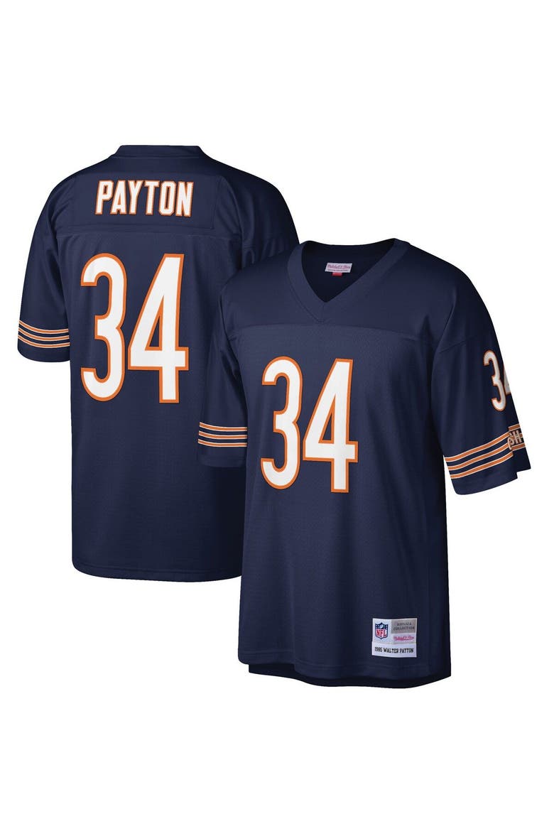 Men's Mitchell & Ness Walter Payton Navy Chicago Bears Big & Tall 1985 Retired Player Replica Jersey, Alternate, color, Navy