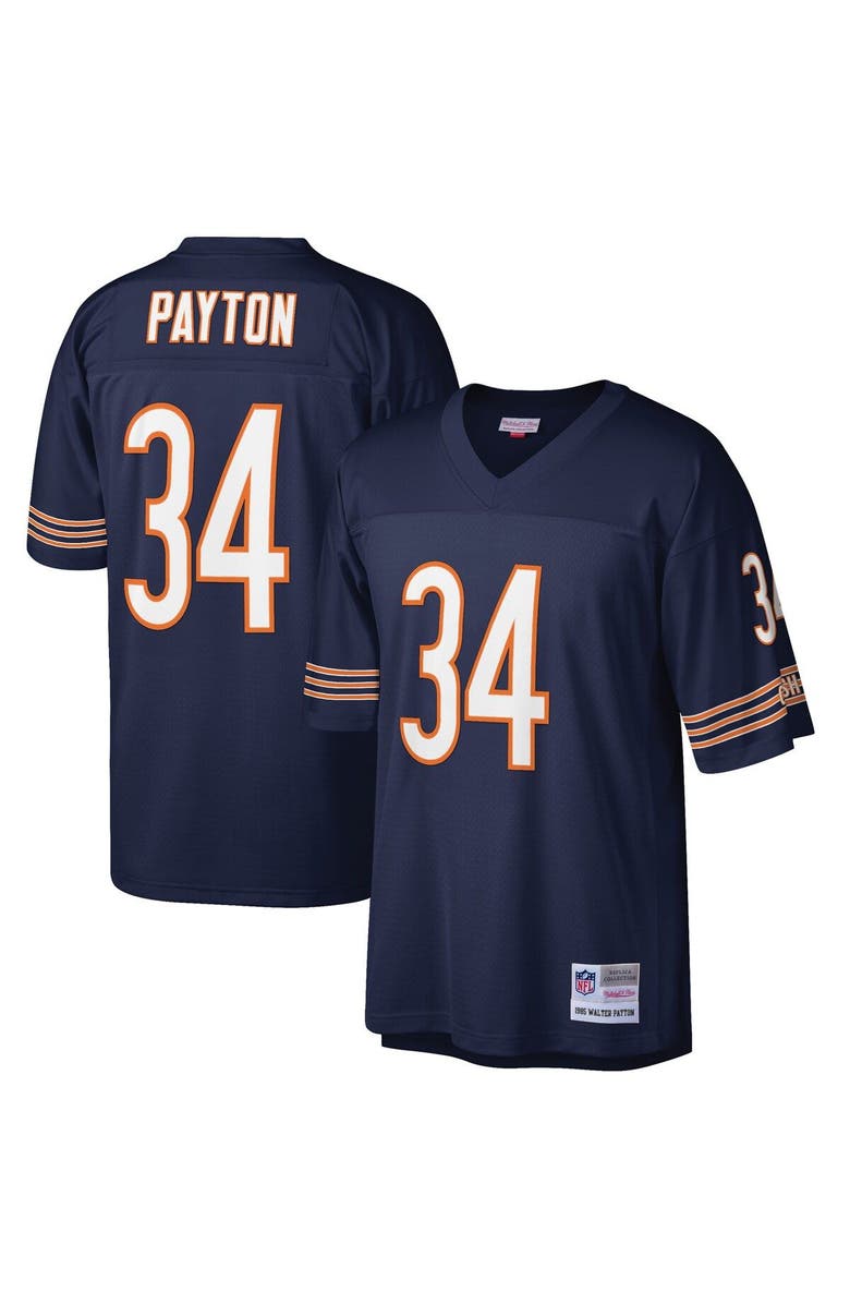 Mitchell & Ness Men's Mitchell & Ness Walter Payton Navy Chicago Bears Big & Tall 1985 Retired Player Replica Jersey, Alternate, color, Navy