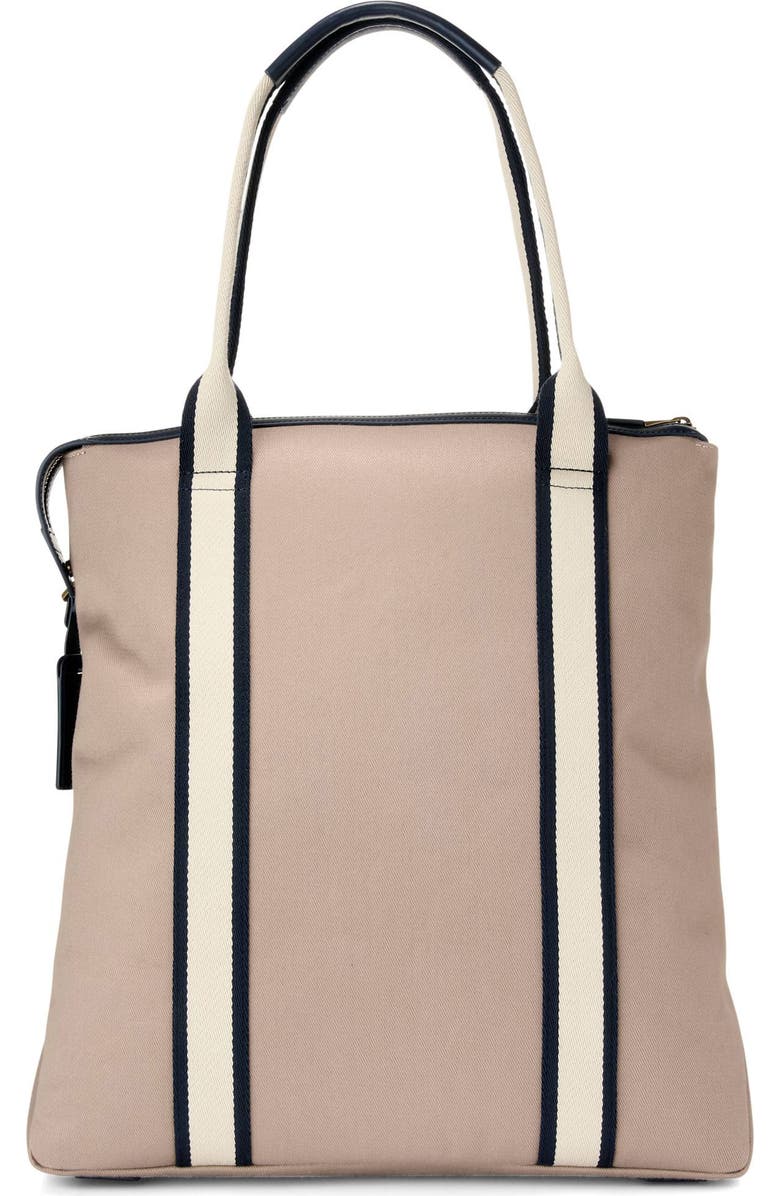 Cole Haan Judson North/South Brushed Twill Tote, Alternate, color, Oxford Tan/Navy Blazer/Angora