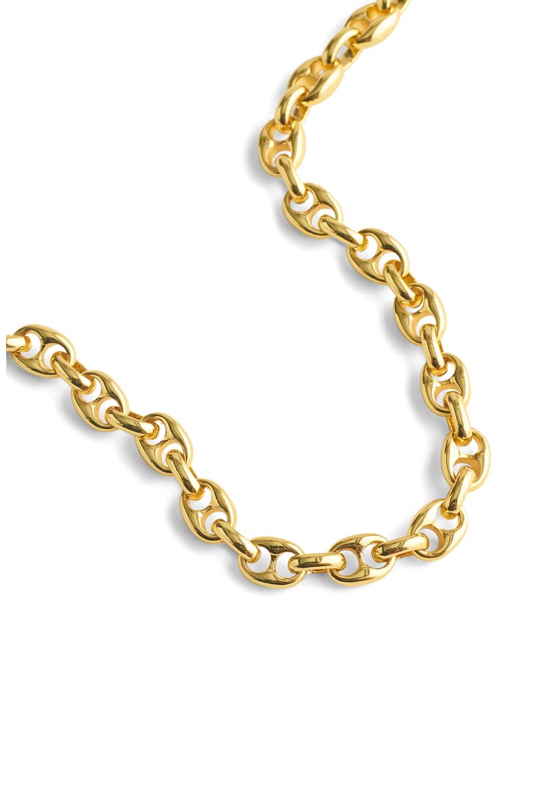 Puffy Mariner Link Necklace, Alternate, color, WARM GOLD