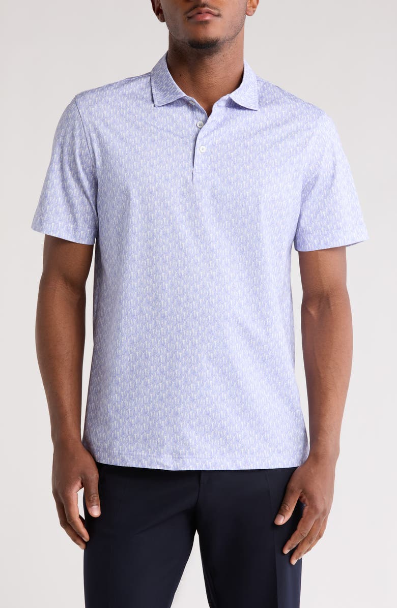 Bugatchi Victor OoohCotton<sup>®</sup> Golfer Print Polo, Main, color,