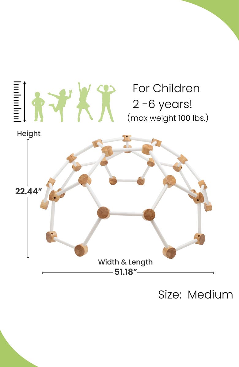 Little Partners Indoor Climbing Gym, Alternate, color, Soft White With Natural