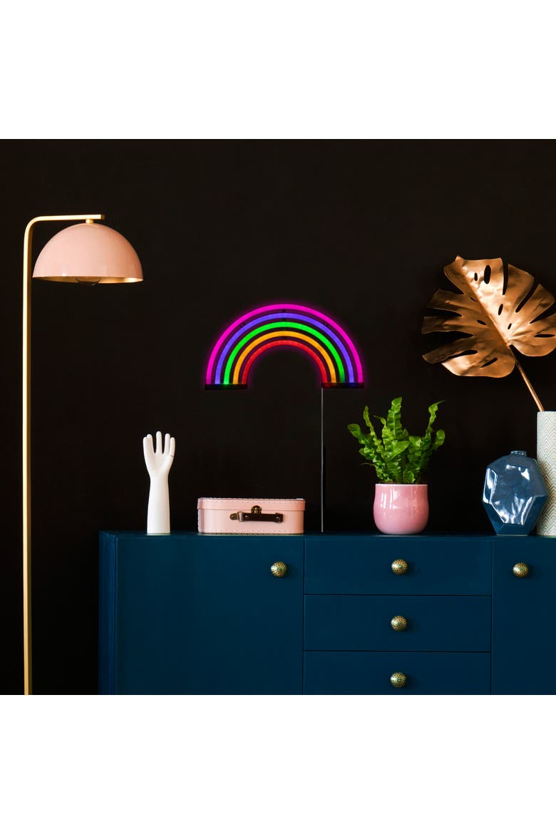 LED  Rainbow Neon Lighted Wall Art - 12"  - Mutlticolor, Alternate, color, Multi