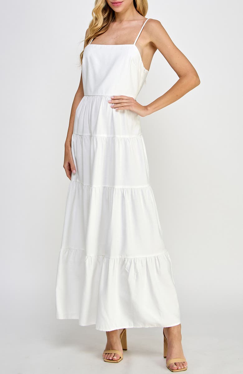 KOKO + MASON Tiered Maxi Sundress, Alternate, color, 