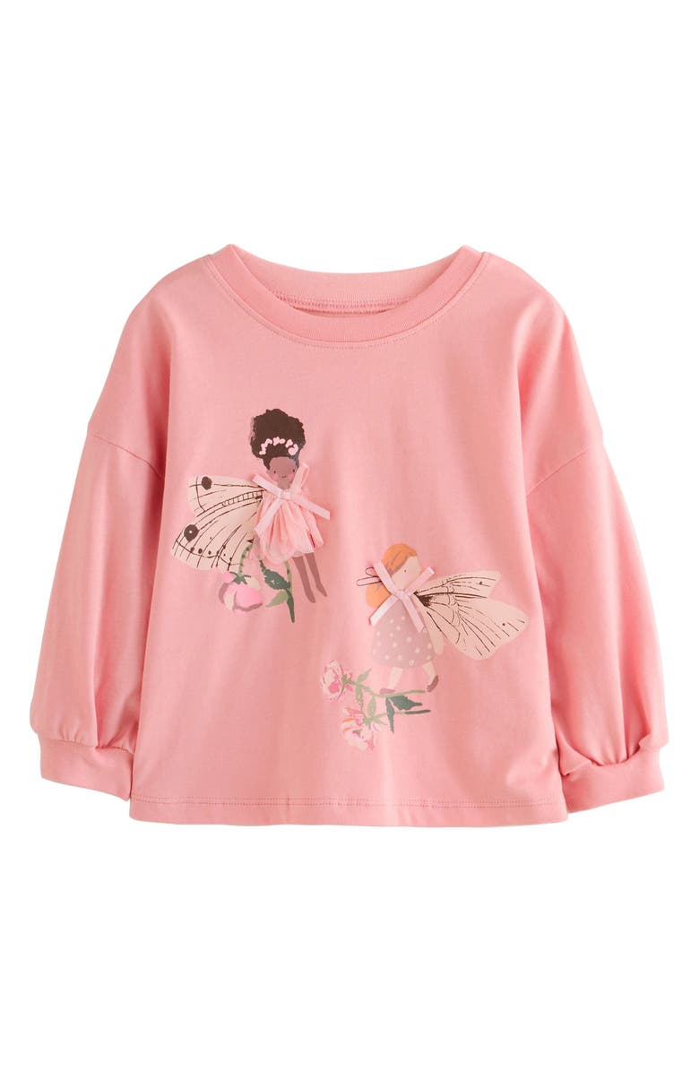 NEXT Kids' Fairy Graphic T-Shirt, Main, color, Pink