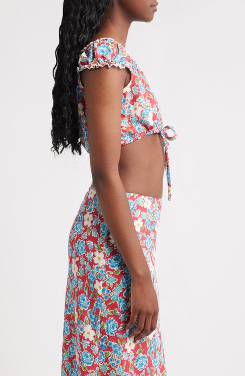 Bella Venice Izzy Floral Crop Top In Multi