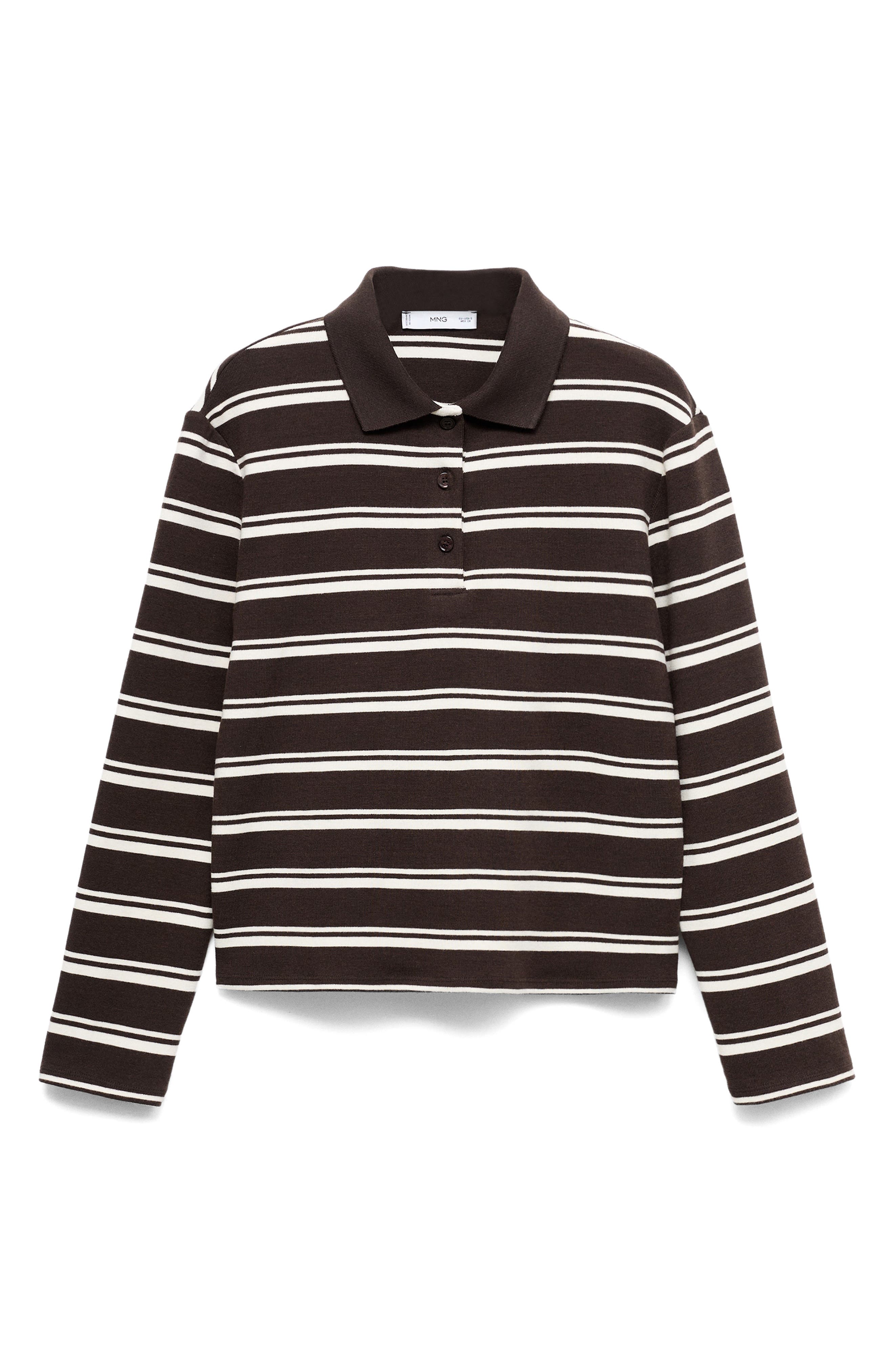 Stripe Long Sleeve Polo - image 2