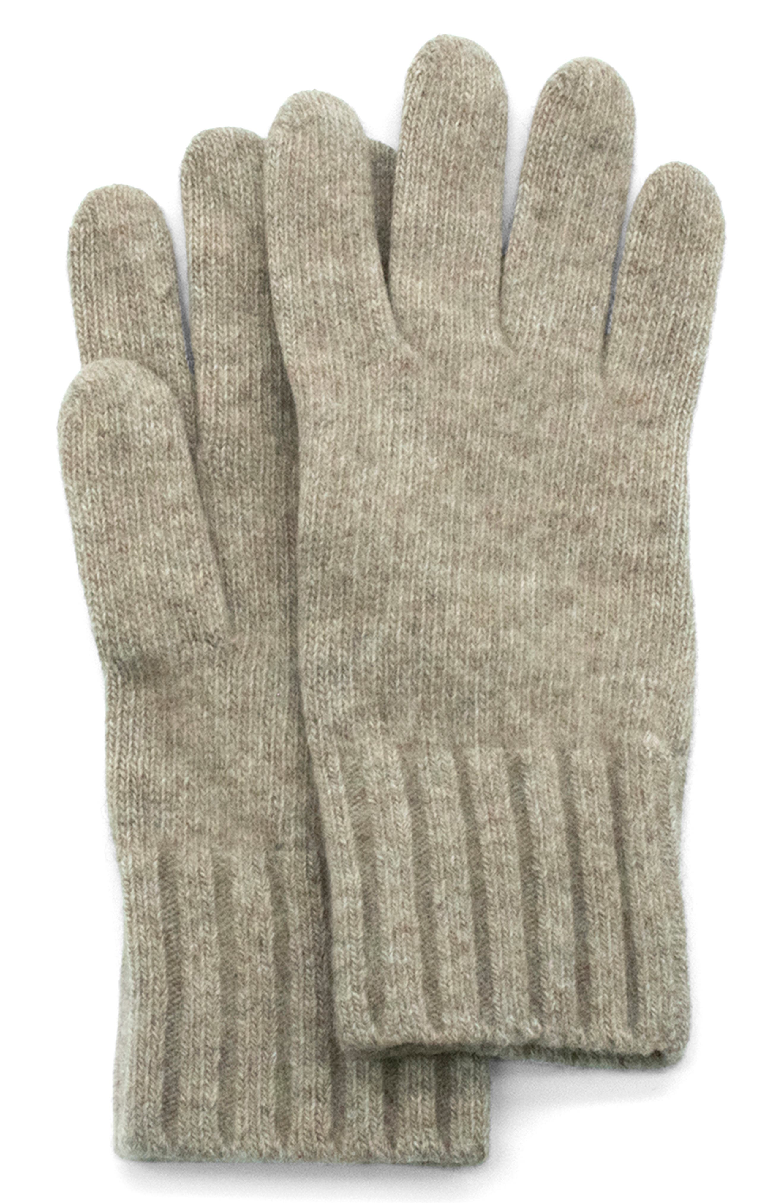 Portolano Cashmere Wide Ribbed Cuff Gloves