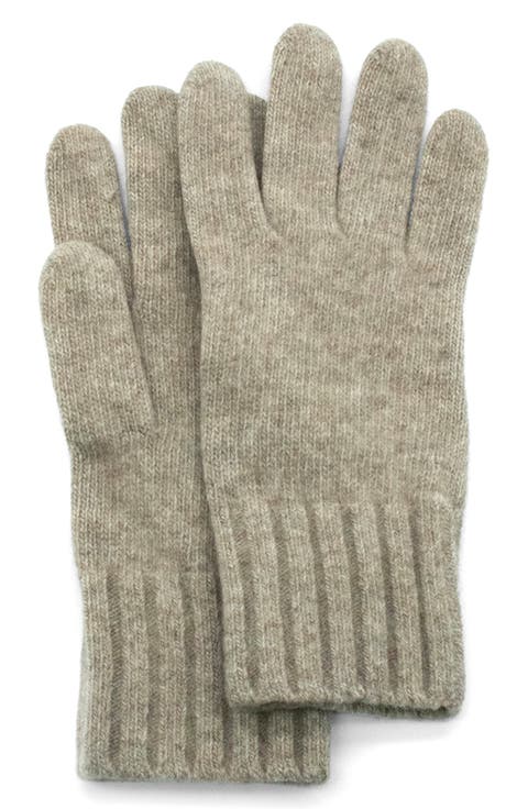 Cashmere Wide Ribbed Cuff Gloves