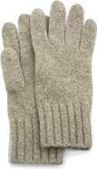 Portolano Cashmere Wide Ribbed Cuff Gloves