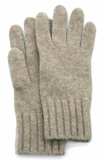 Portolano Cashmere Wide Ribbed Cuff Gloves