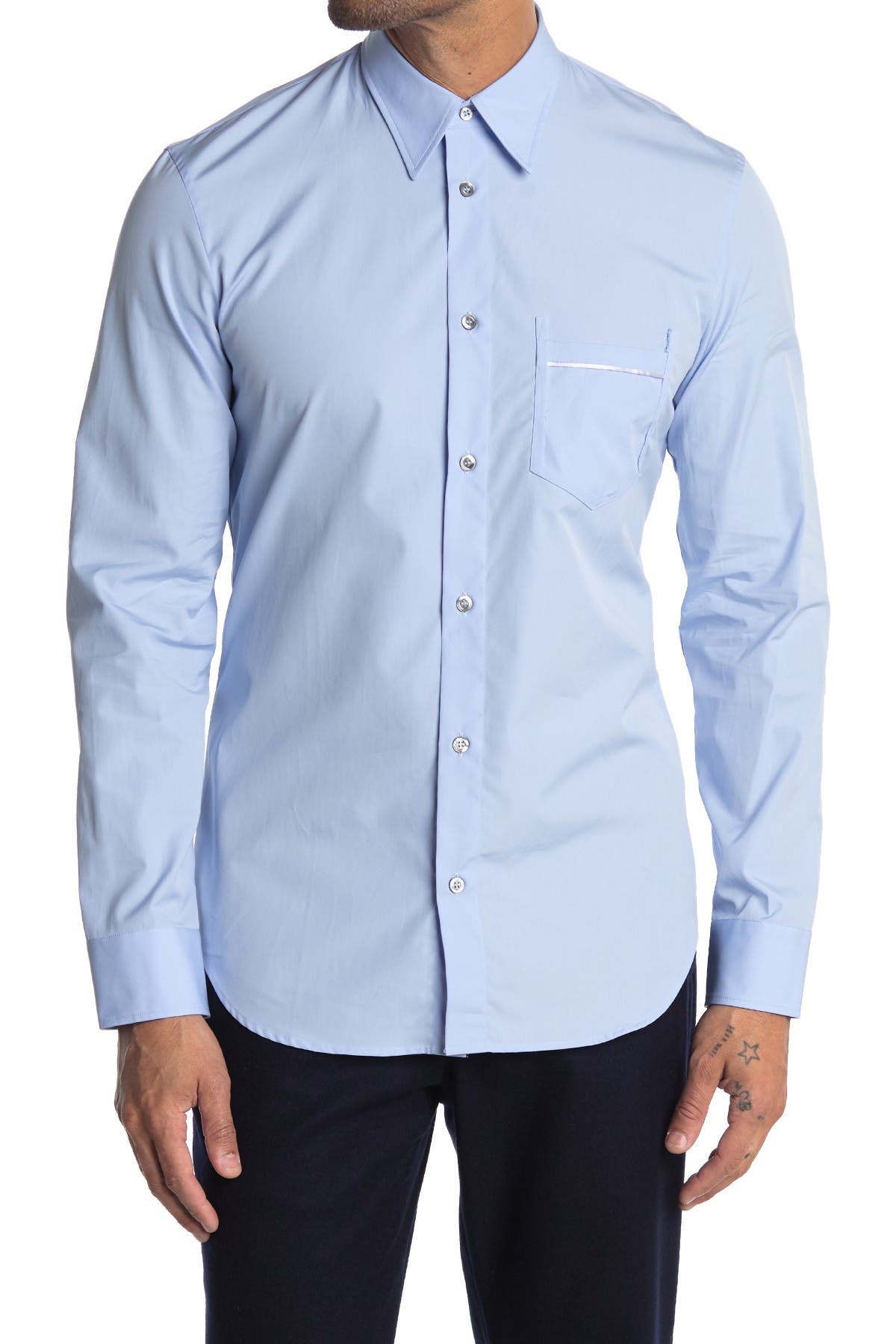 Maison Margiela Solid Pocket Sport Shirt (Men) | Nordstromrack