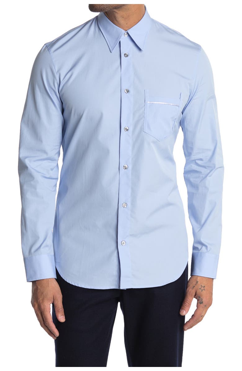 Maison Margiela Solid Pocket Sport Shirt, Alternate, color,