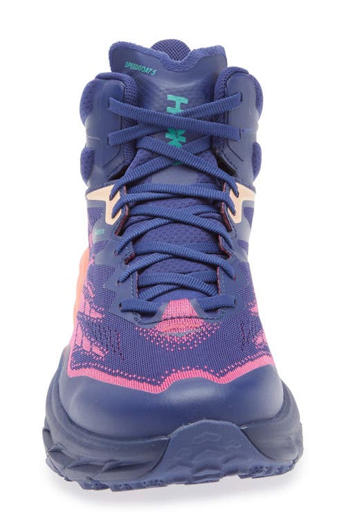 Hoka Speedgoat 5 Gtx Gore-tex® Waterproof Trail Running Shoe In Bellwether Blue/camellia