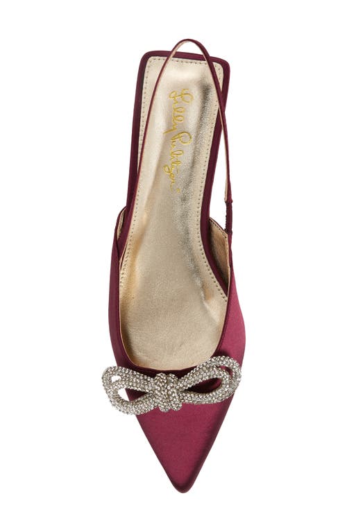 Lilly Pulitzer Brit Pointed Toe Slingback Flat In Amarena Cherry