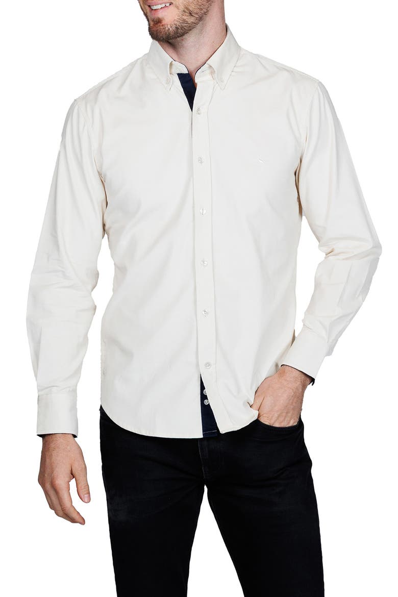 Corduroy Button-Up Shirt, Main, color, CREAM