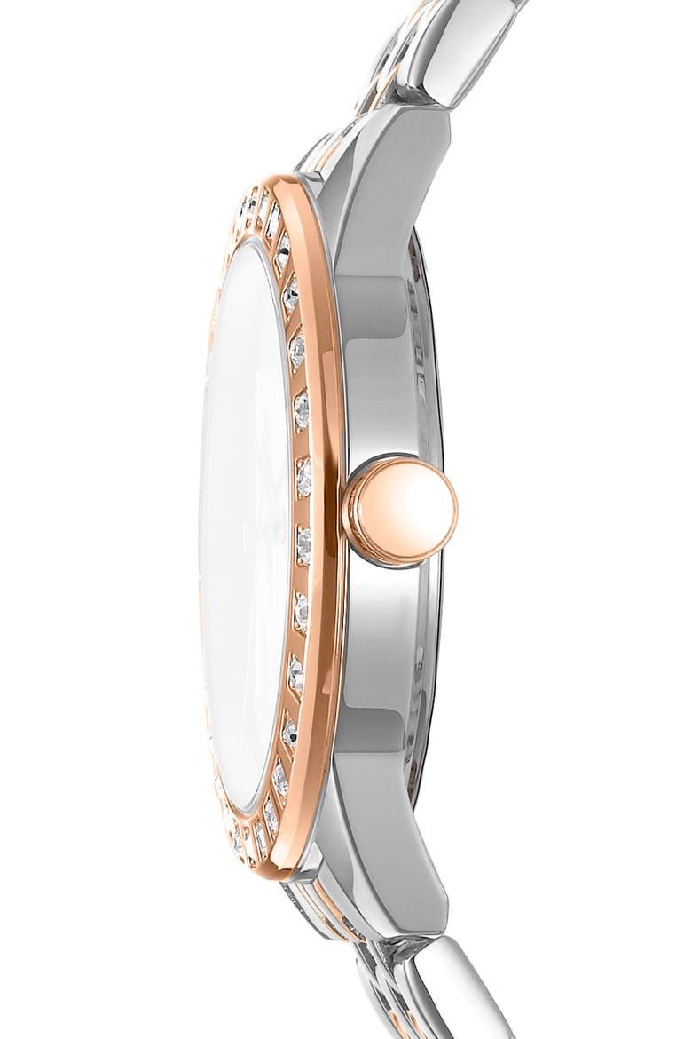 Two-Tone Bracelet Watch, Alternate, color, TWO-TONE SILVER/ ROSE GOLD