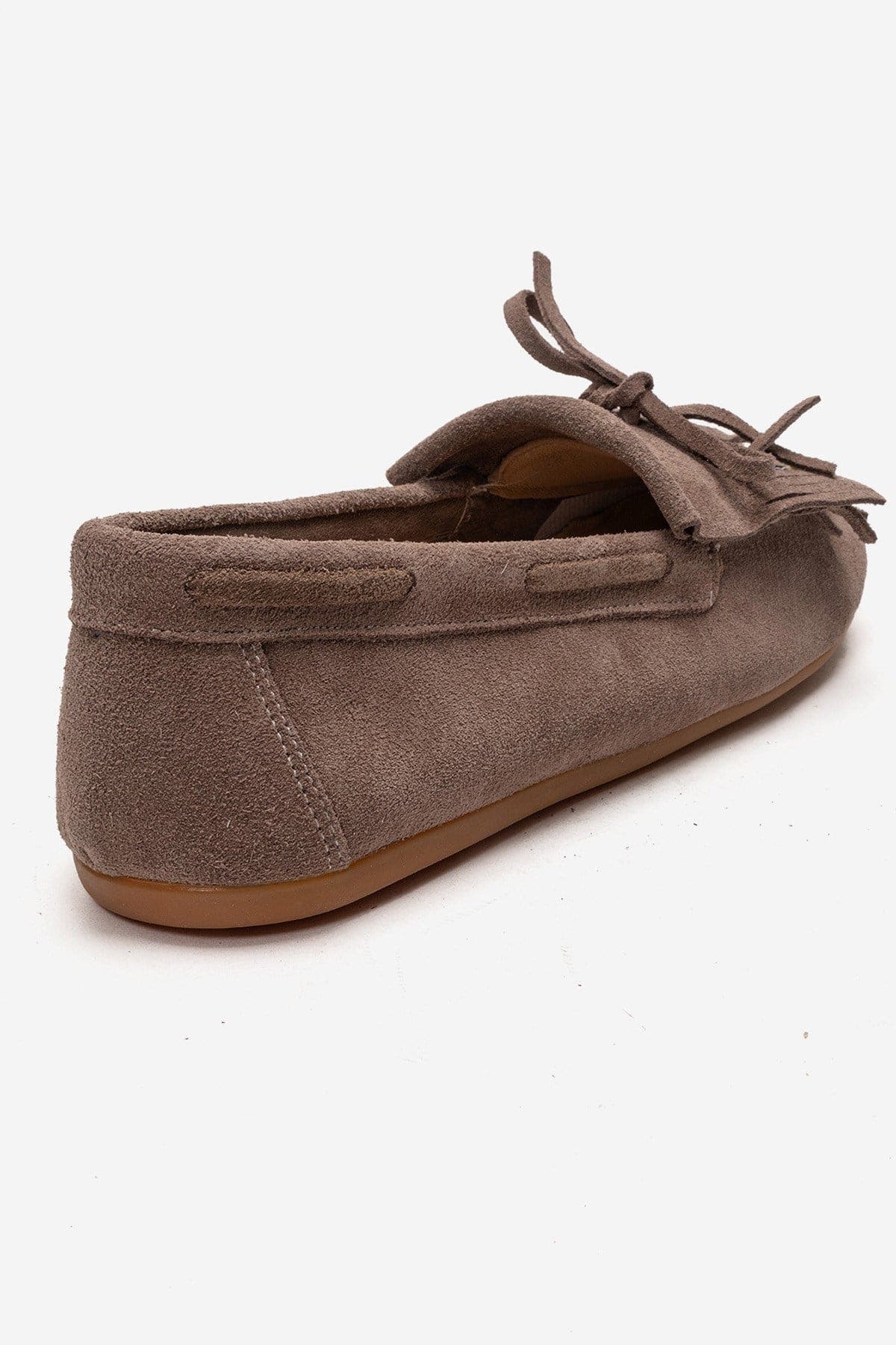 Evelyn Leather Loafer, Alternate, color, Mink Suede