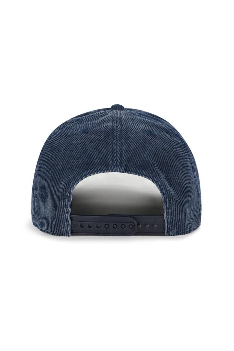 Men's '47  Navy Michigan Wolverines Reclaim Snow Wash Corduroy Hitch Adjustable Hat, Alternate, color, Navy