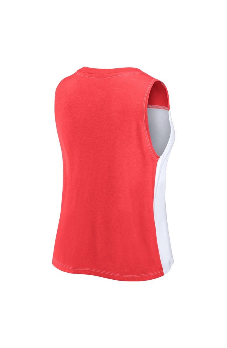 FANATICS Women's Fanatics Branded Red/White Kansas City Chiefs Script Color Block Tank Top, Alternate, color, Red