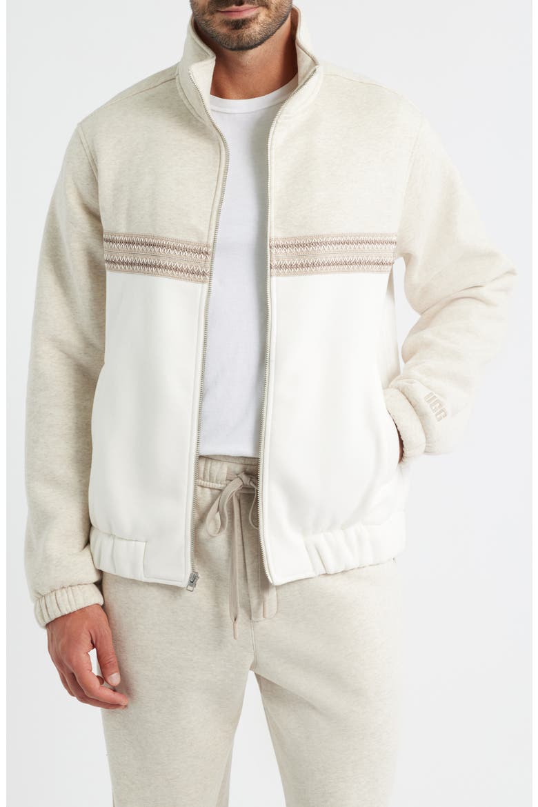 Tasman Track Jacket, Main, color, CARIBOU HEATHER