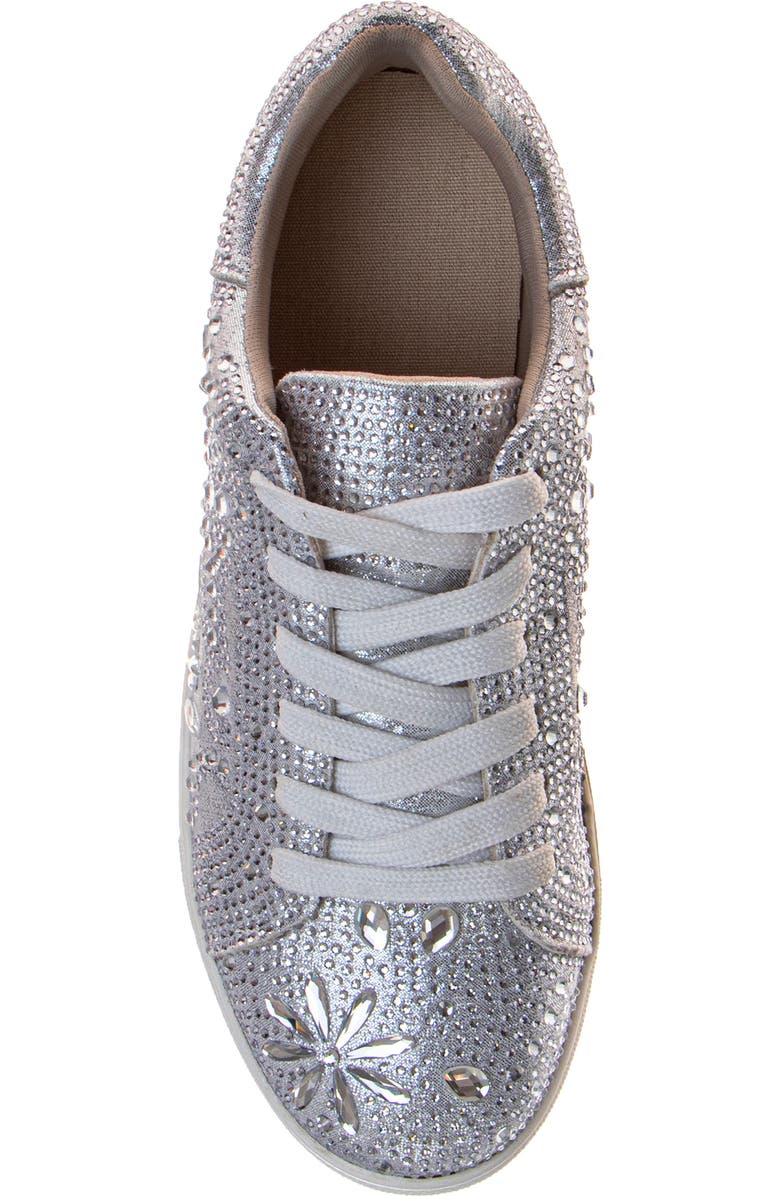 BADGLEY MISCHKA Kids' Glitzy Sneaker, Alternate, color, Silver