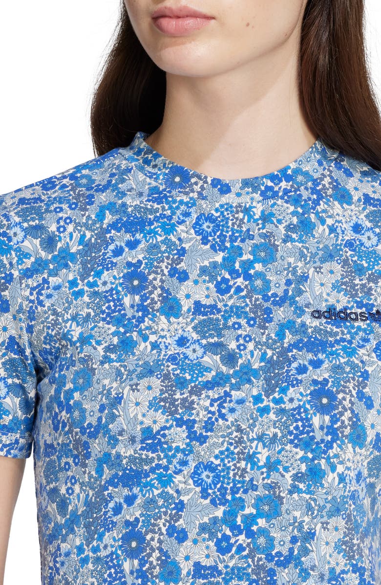 adidas Originals x Liberty London Stretch Cotton Baby Tee, Alternate, color, 