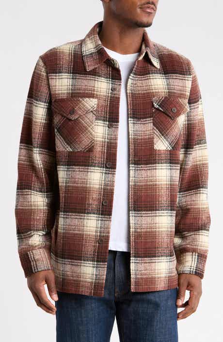 Brushed Plaid Shirt Jacket