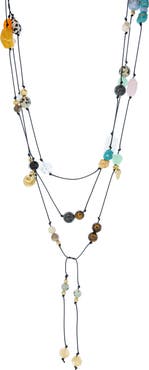 MARLYN SCHIFF Gemma Beaded Multistrand Lariat Necklace