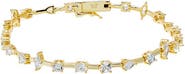 BY ADINA EDEN CZ Multi Shape Wired Tennis Bracelet