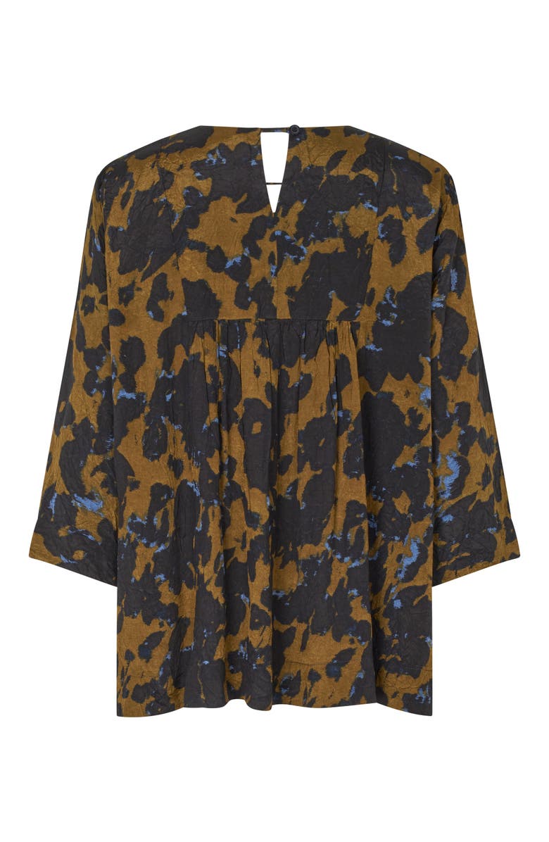 Masai Copenhagen MaDurion 3/4 Sleeve Draped Blouse, Alternate, color, Breen