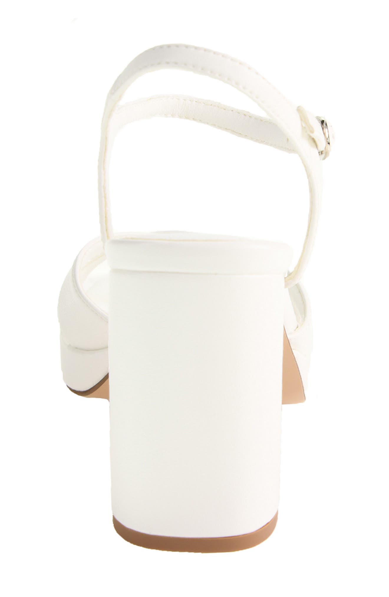 Gracie Ankle Strap Platform Sandal, Alternate, color, WHITE