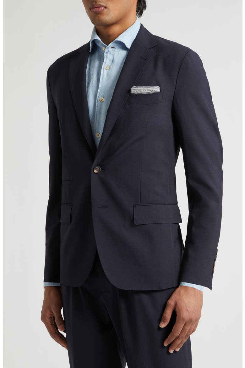Wool Stretch Gabardine Suit, Alternate, color, 11N NEW BLUE