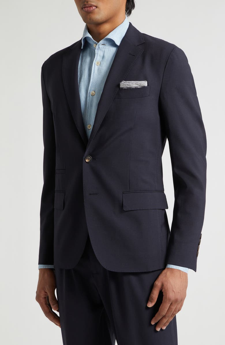 Eleventy Wool Stretch Gabardine Suit, Alternate, color, 11N New Blue