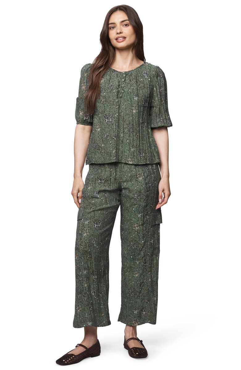 Splendid Versailles Floral Puff Sleeve Top, Alternate, color, Vine Floral Print